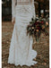 Sexy backless mangas largas sirena barato vestidos de novia en línea, vestidos de novia baratos, WD486
