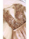 Vestidos de fiesta de noche largos de gasa brillante y mangas largas, vestidos de fiesta baratos y personalizados, 18570