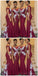 Robes de demoiselle d'honneur pas chères en sirène à épaules dénudées foncé en ligne, WG527