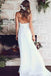 Espagueti bajo traseros atan con correa vestidos de la boda de la boda de la playa de la blusa del cordón, WD285