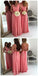 Simple barato Jersey Convertible espalda abierta Sexy largo de alta calidad hecho a mano vestidos de dama de honor, WG45