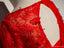 Vestidos de fiesta modestos de encaje rojo de manga larga, vestidos de fiesta asequibles para fiestas cortas, vestidos de fiesta perfectos, CM310
