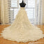 Organza sin tirantes alinean trajes de novia de la costumbre de la colmena en línea, WD358