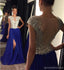 Royal Blue See Through Rhinestone Beaded Prom Dress, vestidos de fiesta largos y baratos, 17004