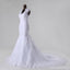 Ver alta línea de cuello a través de vestidos de novia de bodas de sirena de encaje, vestidos de boda hechos a medida, vestidos de novia de boda asequibles, WD251