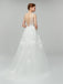 Cordón sin espalda atractivo V cuello trajes de novia baratos vestidos nupciales en línea, baratos, WD553