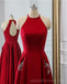 Vestidos de fiesta de noche largos rojos brillantes brillantes de espalda abierta, vestidos de fiesta personalizados baratos, 18595