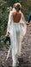 Sexy Backless Encaje Mermaid Lado Slit Sexy Vestidos De Novia En Línea, Vestidos Bridal De Encaje Barato, WD472