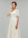 Champagne de manga corta de encaje una línea de vestidos de novia baratos en línea, vestidos de novia baratos, WD561