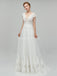 Ver a través de espaldas cap mangas baratos vestidos de novia en línea, vestidos de novia únicos, WD562