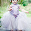 Vestidos de Tulle Pixie Tutu de Satín Púrpura Ligero, preciosos vestidos de flores baratas, FG017