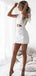 Short Manguitos Off White Encaje Short Homecoming Vestidos En Línea, Vestidos De Graduación Cortos Baratos, CM841