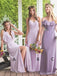 Lila Chiffon Vestidos De Dama De Honor De Larga Duración En Línea, WG296