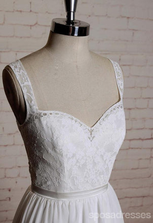 Sexy Open back Lace Straps  Cheap Beach Wedding Dresses Online, WD376