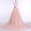 Strapless Sweetheart Blush Pink A line Long Evening Prom Dresses, Popular Cheap Long 2018 Party Prom Dresses, 17240