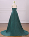 Emerald Green Spaghetti Straps Cheap Long Evening Prom Dresses, Cheap Custom Sweet 16 Dresses, 18526