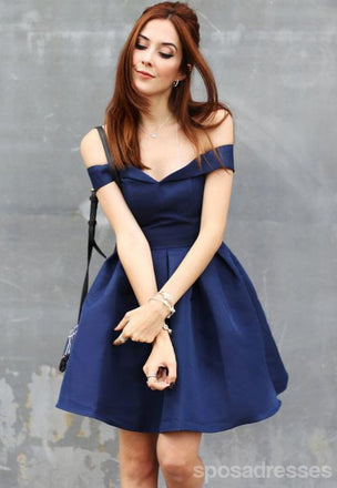 Off Shoulder Simple Cheap Short Homecoming Dresses Online, CM629