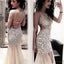 Rhinestone brillante Tul Sirena Largos vestidos de fiesta , Vestidos PD0102