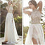 Vestidos de fiesta de gasa larga sin espalda de encaje sexy, vestidos de fiesta de escote lateral con cuello halter y abertura alta, PD0018