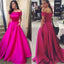 Una línea de color Rosa Caliente Fuera del Hombro vestidos de fiesta ,Vestidos Sencillos Vestidos de fiesta, Vestidos de fiesta Baratos,PD0188