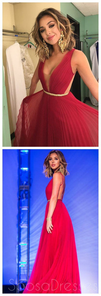 Red backless Prom Dresses, Hot pink Prom Dresses, Chiffon Prom Dresses, Sexy Prom Dresses,Cheap Prom Dresses,Custom Prom Dresses,PD0025