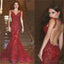 Sirena de la lentejuela Sparkly roja vestidos de la fiesta de promoción largos, vestidos de la fiesta de promoción largos sin espalda, 0077 LIBRAS