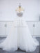 Vestidos de novia de una línea de encaje con espalda abierta sexy en línea, vestidos de novia únicos y baratos, WD587