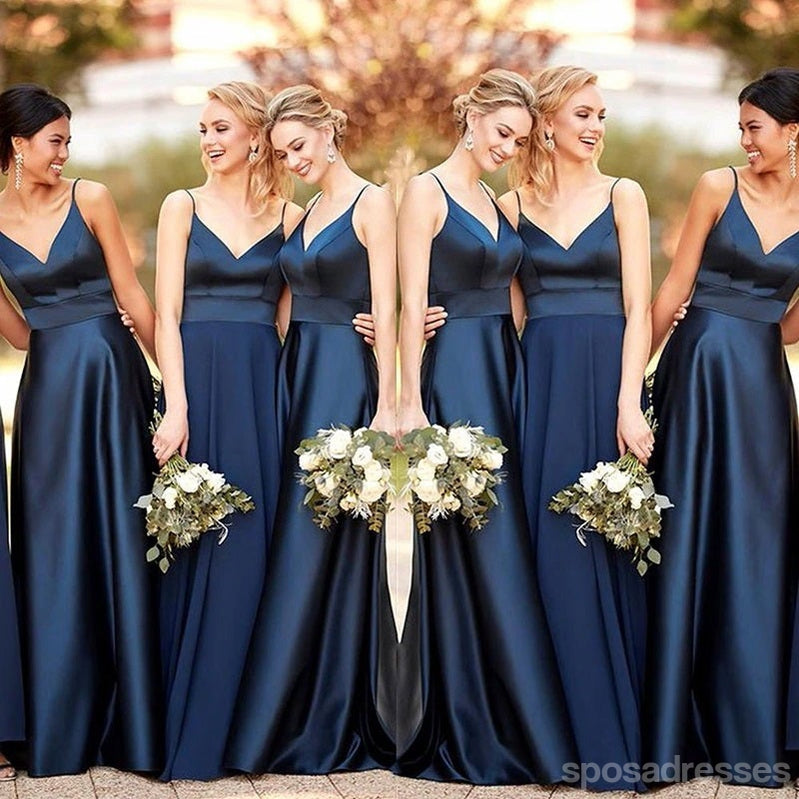 Robes de demoiselle d'honneur longues sirène rose pas cher simple en ligne, WG548