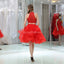 Vestidos de regreso al hogar baratos con cuentas halter rojo en línea, vestidos de baile cortos baratos, CM804