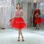Halter dos piezas rojo Rhinestone barato Homecoming vestidos en línea, baratos vestidos cortos de fiesta, CM805