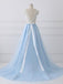2.018 Correas del Cordón Una línea Falda Azul Vestidos de la Fiesta de promoción de la Tarde Largos, 17554