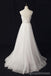 Ver a través de V Neck Lace Cheap Custom A-line Long Wedding Bridal Dresses, WD290