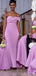 Mermaid Sweetheart Sleeveless Cheap Pink Long Bridesmaid Dresses Online, WG863