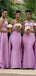 Mermaid Sweetheart Sleeveless Cheap Pink Long Bridesmaid Dresses Online, WG863