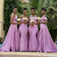 Mermaid Sweetheart Sleeveless Cheap Pink Long Bridesmaid Dresses Online, WG863
