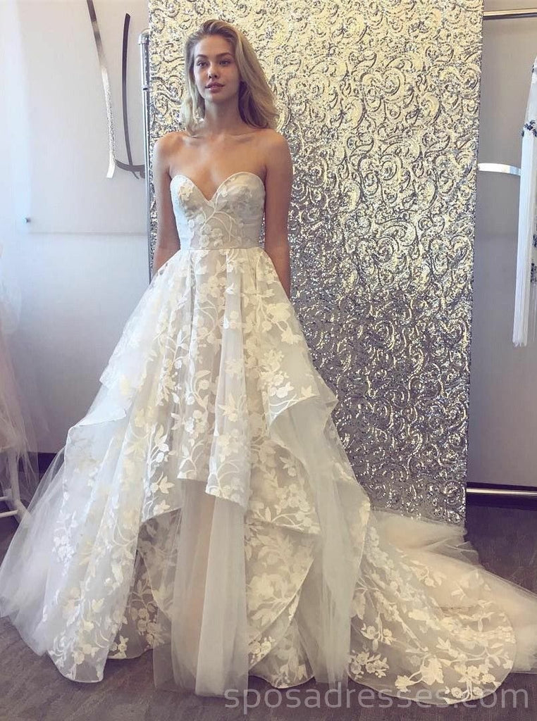 Novia Ruffle encaje A-line baratos vestidos de novia en línea, vestidos de novia baratos, WD533