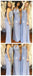 Vestidos de dama de honor baratos de gasa larga azul polvoriento mal combinados en línea, WG279