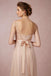 Popular de la Tapa de Encaje de Manga Larga Superior Elegantes Vestidos de Dama de honor, Hoteles de Tul Vestido de fiesta Vestido de WG01