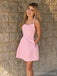 Simpe Sexy Pink Cheap Short Homecoming Dresses Under 100, CM674