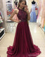 Despisas simples de baile de baile de festa de borgonha, vestidos de baile personalizados de longa duração, vestidos de festa de casamento, vestido de dama de honra longa, PD0084