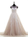 Vestidos de novia sexy de espalda abierta Illusion Lace Tulle A-line en línea, WD368