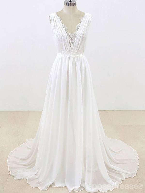 Elegantes vestidos de novia de playa, elegante y exclusivo en línea, WD374