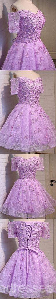 Dos correas cordón de lila adornado con cuentas ven a través de vestidos de la fiesta de promoción de regreso, vestidos de la fiesta de promoción del partido cortos económicos, vestidos de regreso perfectos, CM299