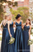 Robes de demoiselle d'honneur longues sirène rose pas cher simple en ligne, WG548