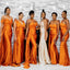 Mismatched Burnt Orange Mermaid Cheap Long Bridesmaid Dresses,WG1451