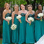 Hunter Green Custom Sweetheart Chiffon vestidos de novia baratos largos en línea, WG340