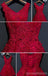 Dos Correas de color Rojo de Encaje en gran medida de Cuentas de Regreso a casa vestidos de fiesta, Vestidos Baratos Vestidos de Regreso a casa, CM265