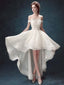 Robes de mariée haute basse, robes de bal hors épaule, robes de bal en organza blanc, PD0197