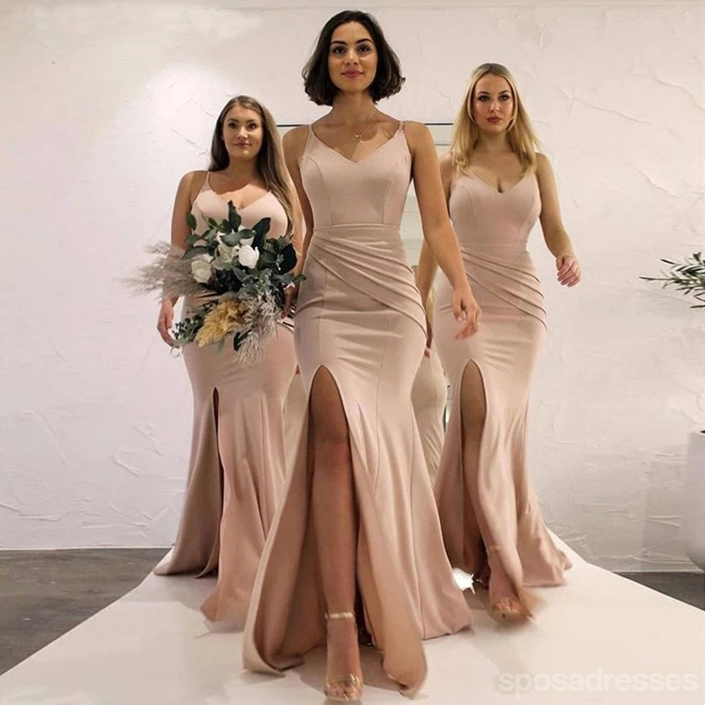 Champagne Gold Off Shoulder Sereia Sexy Vestidos baratos de dama de honra online, WG568