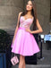 Sexy See Through Pink Short Cheap Homecoming Dresses Online, CM732